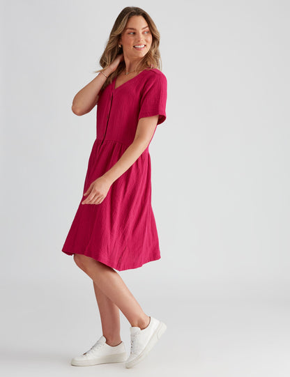 Serene ™ | Cotton Button Dress