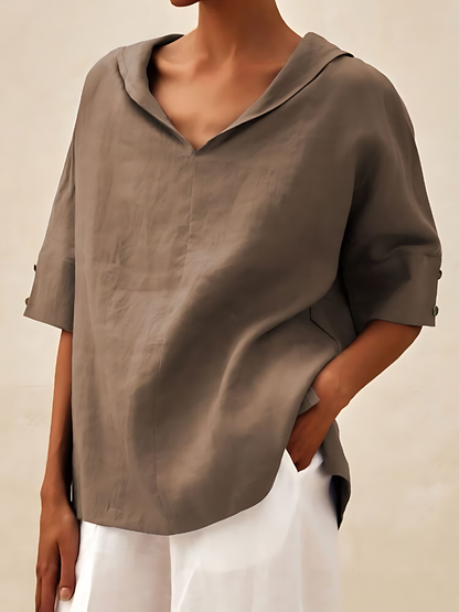 Elisabeth™ | V-Neck Casual Linen Shirt