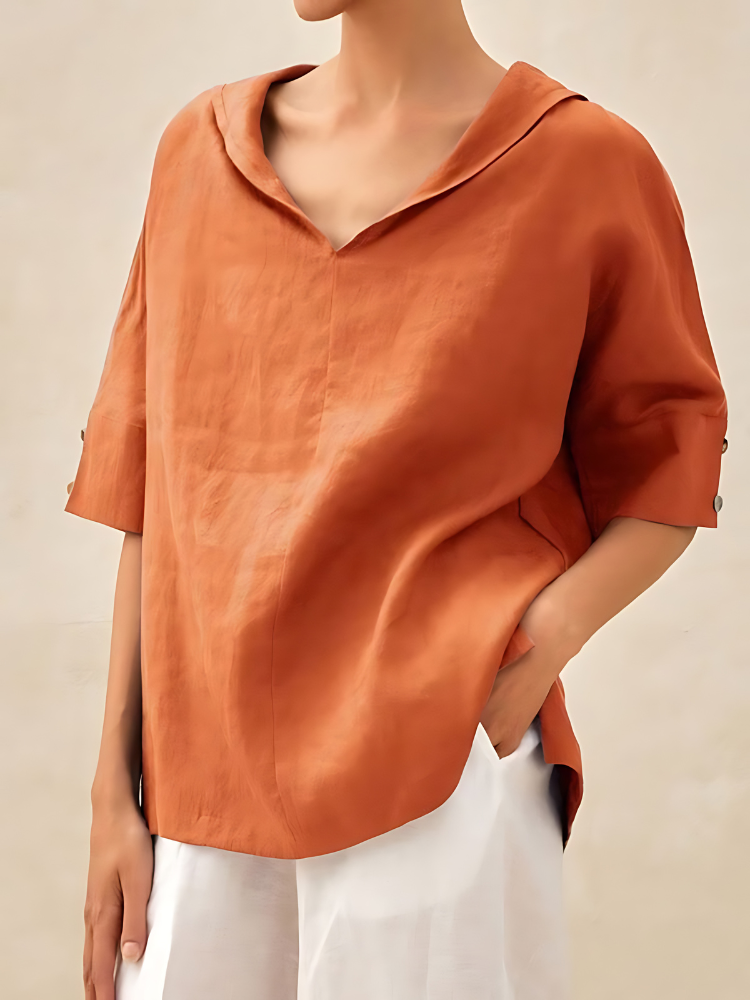 Elisabeth™ | V-Neck Casual Linen Shirt