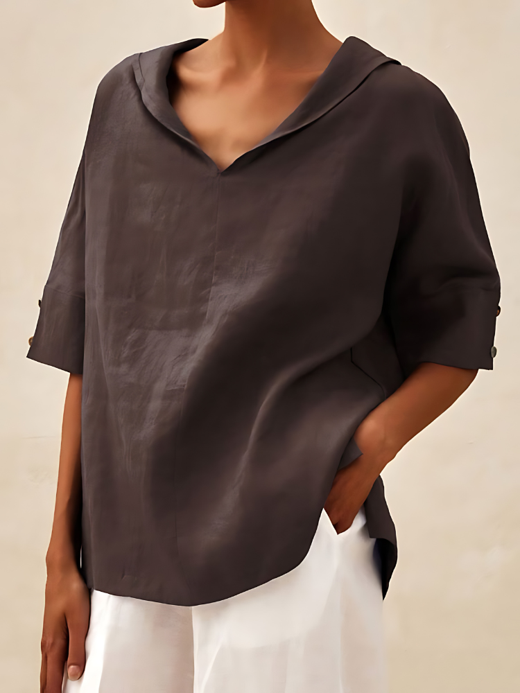 Elisabeth™ | V-Neck Casual Linen Shirt