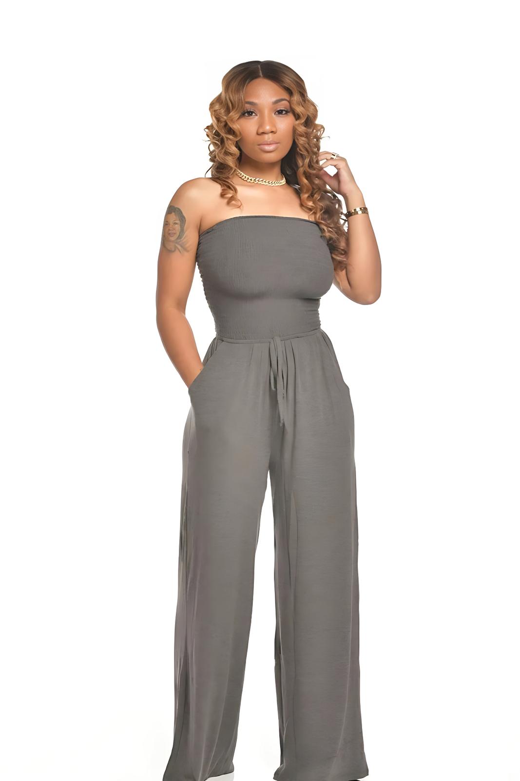 Layla™ - Strapless Smocked Jumpsuit