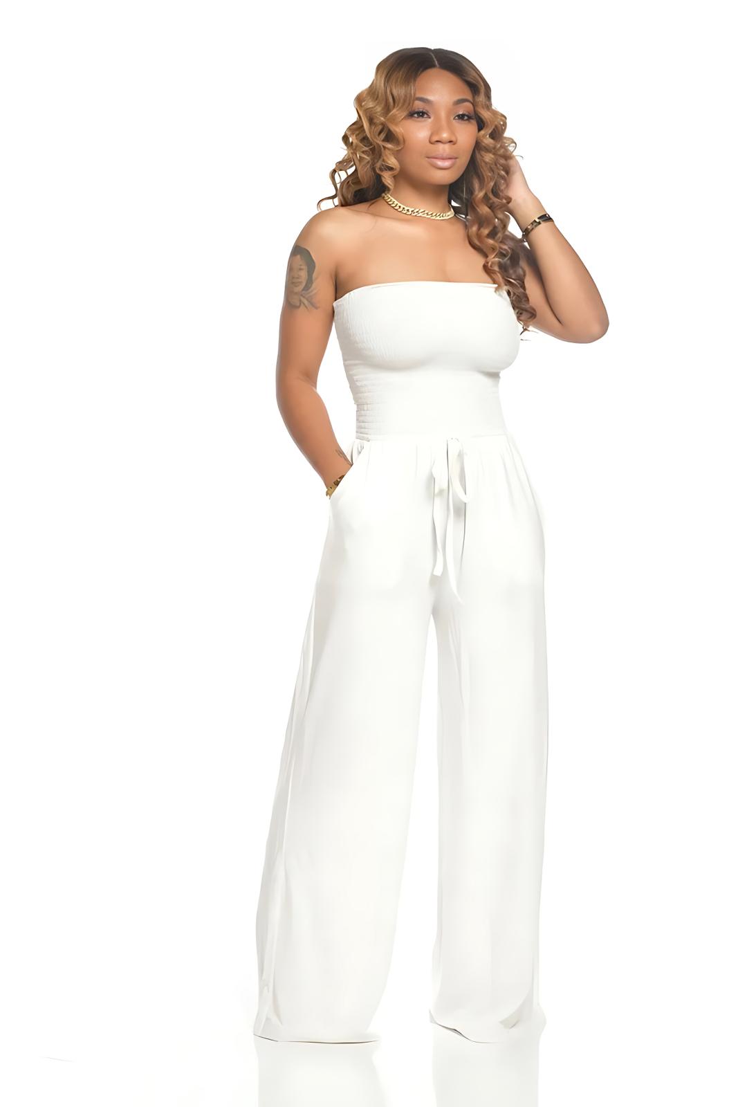 Layla™ - Strapless Smocked Jumpsuit