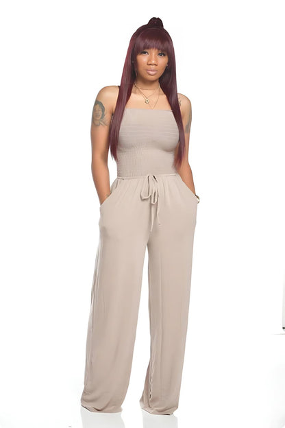 Layla™ - Strapless Smocked Jumpsuit