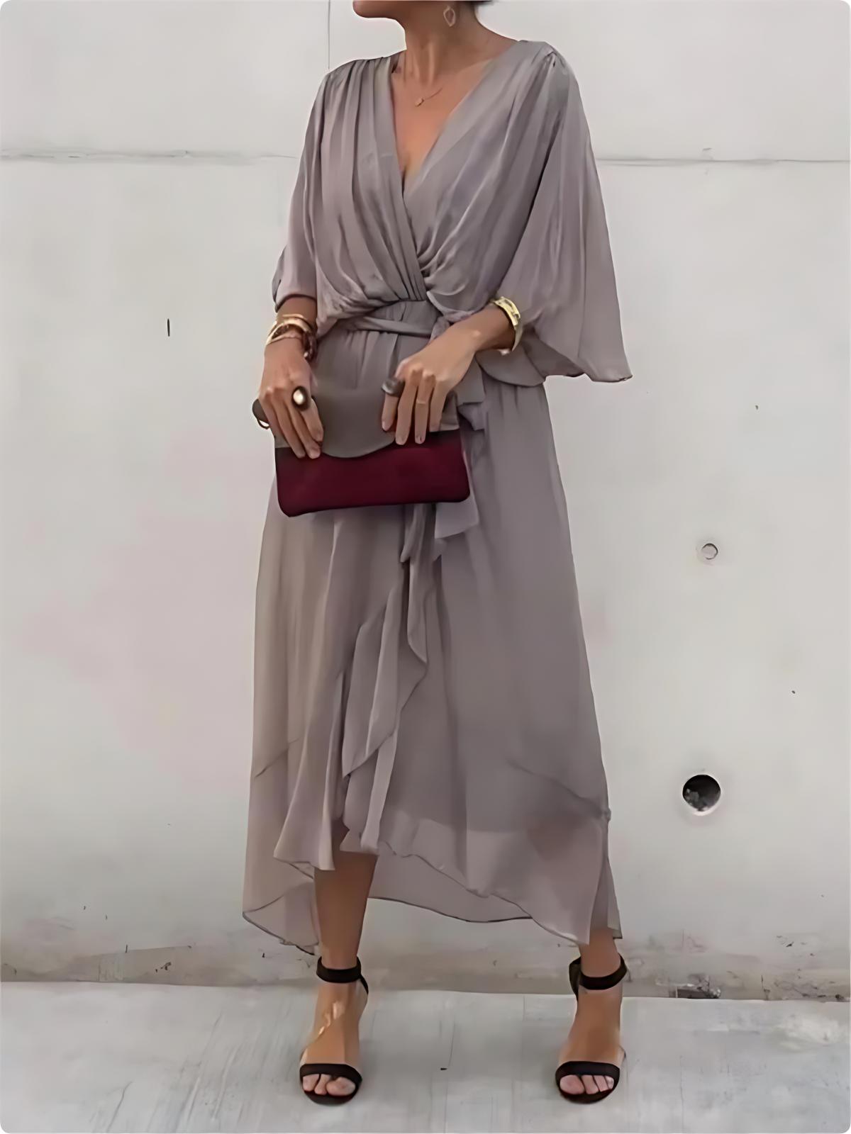 Sage™ - Flowing Wrap Midi Dress