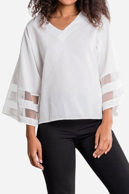 Sophia ™ | Mesh Sleeve Top